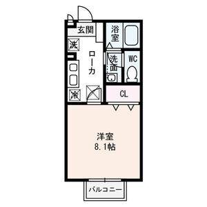 1K 間取り図