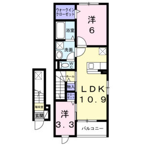 2LDK 間取り図