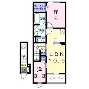 2LDK 間取り図