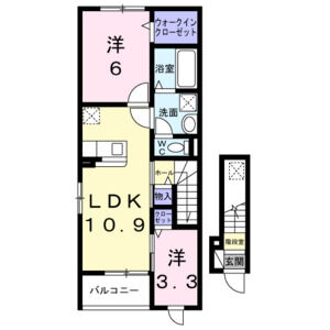 2LDK 間取り図