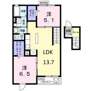2LDK 間取り図
