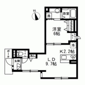 1LDK 間取り図