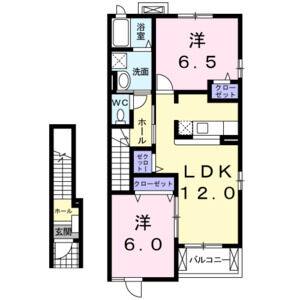 2LDK 間取り図
