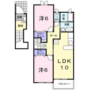 2LDK 間取り図
