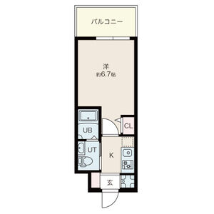 1K 間取り図