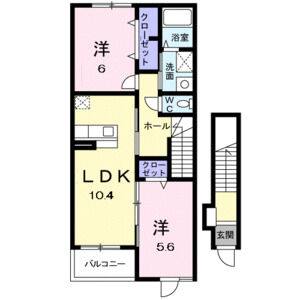 2LDK 間取り図