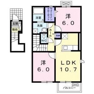 2LDK 間取り図