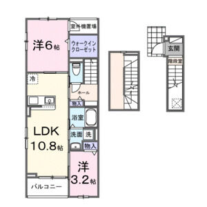 2LDK 間取り図
