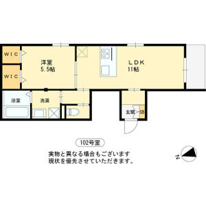 1LDK 間取り図
