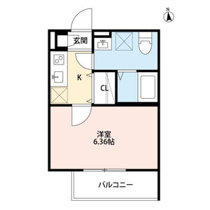 1K 間取り図