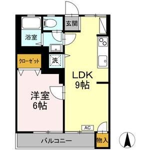 1LDK 間取り図