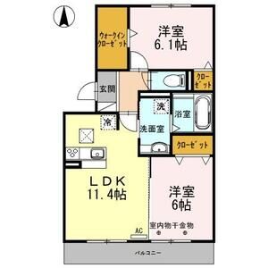 2LDK 間取り図