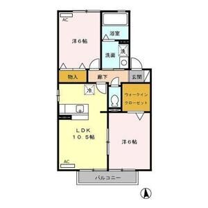 2LDK 間取り図