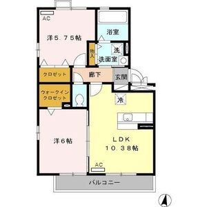 2LDK 間取り図