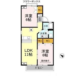 2LDK 間取り図