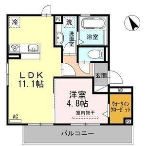 1LDK 間取り図