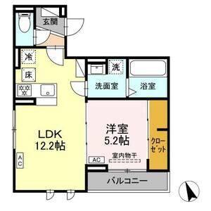 1LDK 間取り図