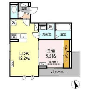 1LDK 間取り図