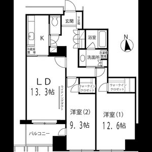2LDK 間取り図