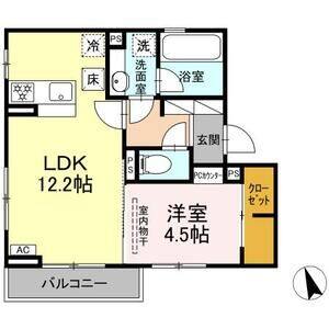 1LDK 間取り図
