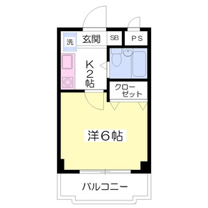 1K 間取り図