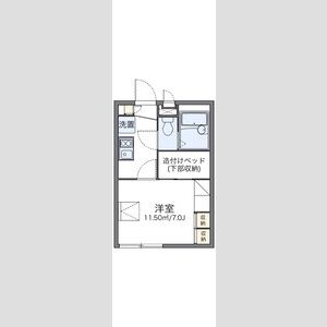 1K 間取り図