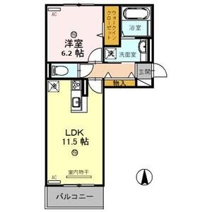 1LDK 間取り図