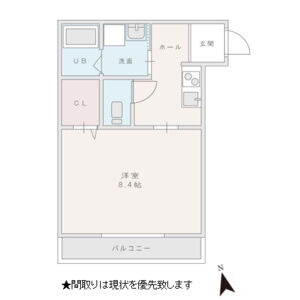 1K 間取り図