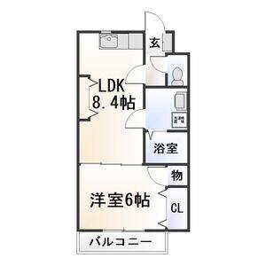 1LDK 間取り図