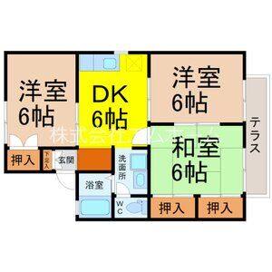 3DK 間取り図