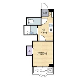 1DK 間取り図