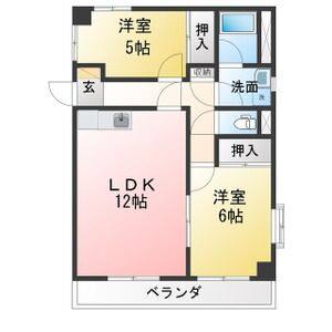 2LDK 間取り図