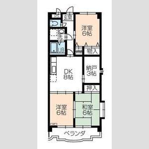 3DK 間取り図