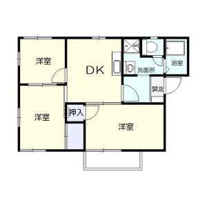 3DK 間取り図