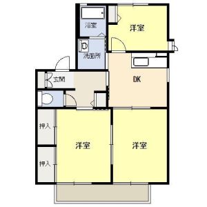 3DK 間取り図