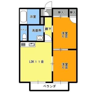 2LDK 間取り図