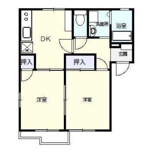 2DK 間取り図
