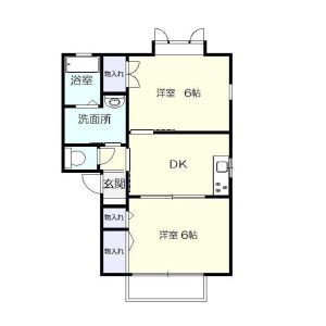 2DK 間取り図