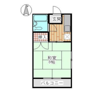1K 間取り図