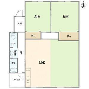 2LDK 間取り図