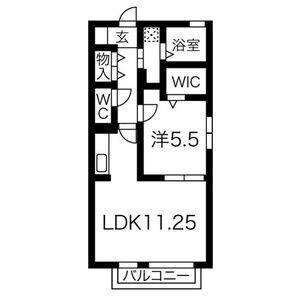 1LDK 間取り図