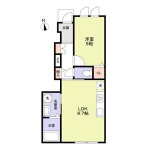 1LDK 間取り図