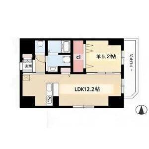 1LDK 間取り図