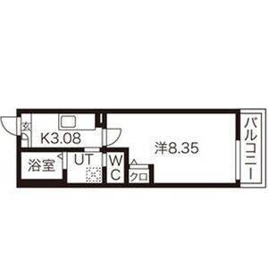 1K 間取り図