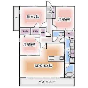 3LDK 間取り図