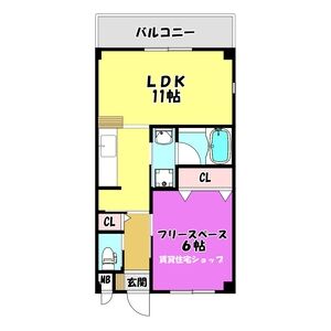1LDK 間取り図