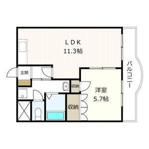 1LDK 間取り図