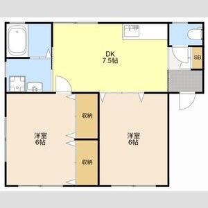 2DK 間取り図