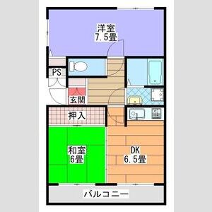 2DK 間取り図