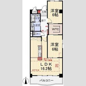 2LDK 間取り図